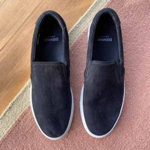 diemme black suede garda slip ons